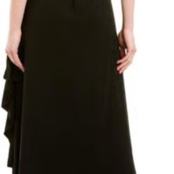 Rachel Pally Lita Black Dress Wrap Front Ruffle Trim I XS I Jersey Knit - Picture 10 of 11